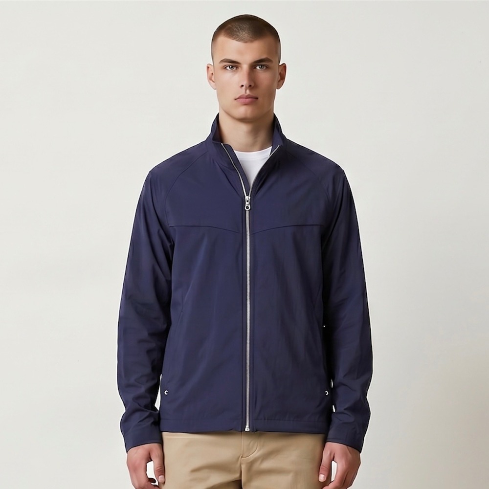 Rag & Bone Pursuit Grant Technical Jacket Mens Large Navy Blue Stretch Full Zip